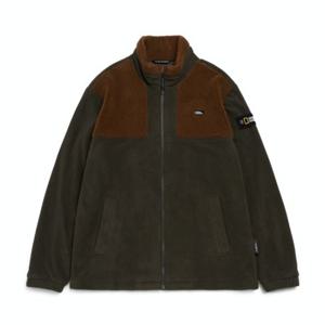 내셔널지오그래픽 N214UFT130 마이크로 플리스 배색 풀집업 F/KHAKI