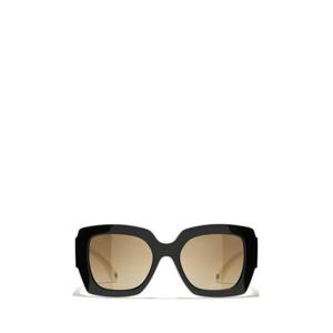 샤넬 선글라스 CH6059 1656M2 BLACK WHITE