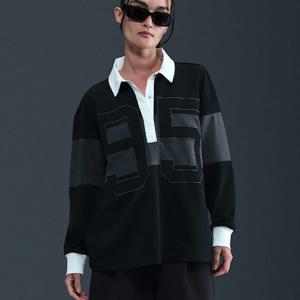나이키긴팔티 WQS HV4034-010 스포츠웨어 여성 긴팔 그래픽 폴로 탑