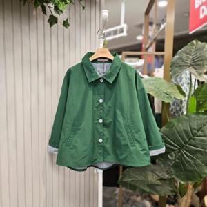 스테파니 HC05 소매체크배색숏자켓JK A25JK5119HK
