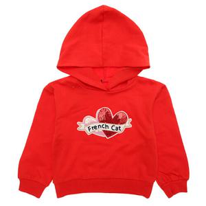 [프렌치캣(백)]RED 크롭 후드 MTM Q34DAT050