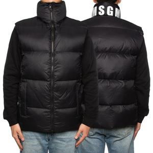 MSGM 로고 투톤 패딩 다운 베스트 3341MDH17