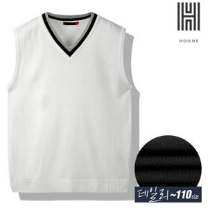 [해리슨] 브이넥 배색 니트 조끼 924 DNC1128