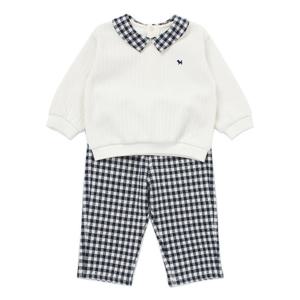 [블루독베이비]NY)체크레이어드상하세트 45A13-610-11