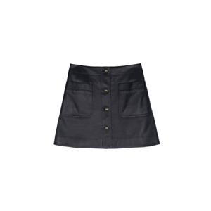 [엘러브] 디올 레더 미니 랩 스커트 36 블랙 5ET1602