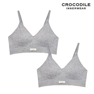 [크로커다일] 감탄브라 에브리핏 소프트 브라렛2종 멜란지그레이 CDWBR5O21_2