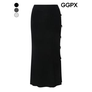 [GGPX]골지 진주 디테일 미디 스커트 (GP9SK045F)