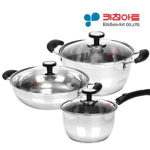 키친아트 아티스트 냄비 3종세트 (편수+양수+전골)