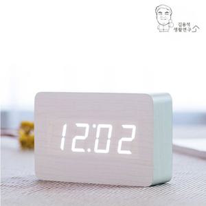 LED 베이직 우드 탁상시계 알람시계 LED시계 무소음