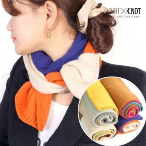 [KNOTXKNOT] 사르르 녹는 감촉 컬러 고운 멀티 배색 머플러