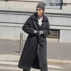 쏘울 25FW 라쿤 이중직 니트 코트