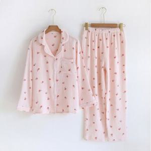 김양리빙 / 부드러운 요루면 미니 복숭아 봄 가을 데일리 잠옷