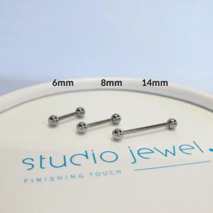 기본 써지컬스틸 바벨피어싱 6mm 8mm 14mm
