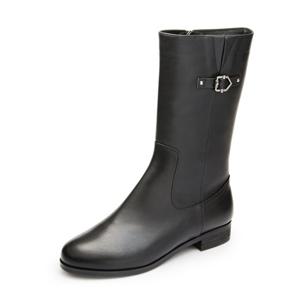 [금강제화(여성)]여성 라운드 토 버클장식 하프 부츠RENBOC2045블랙3CM