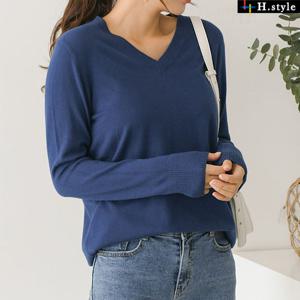 H스타일(WC)4037트임V니트티 봄 여름 니트티 스웨터 베스트