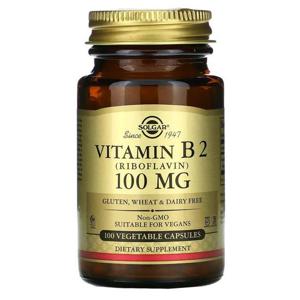미국 Solgar 솔가 비타민 B2 (리보플라빈) 100mg 100베지캡슐