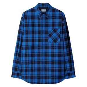 오프화이트 긴팔 긴팔 셔츠 OMES003F23FAB001 4800 DARK BLUE