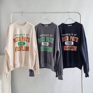 [아이우먼]빅사이즈사랑해요 P953L401 패스라운드박시맨투맨 NS
