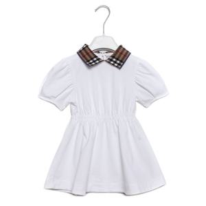 [버버리]24SS 체크 카라 폴로 원피스 (8078459 WHITE 24S)