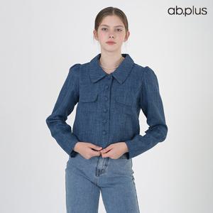 [ab.plus] 카라 원형 버튼 셔링 포인트 자켓 (LSY3MJ32A)