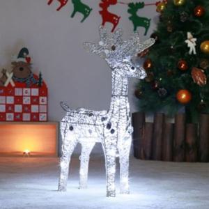 LED 반짝반짝 루돌프 사슴 장식 실버 50cm