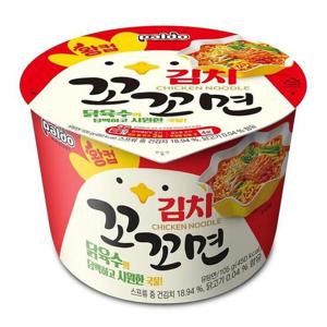 [팔도] 꼬꼬면 김치 왕컵 105g, 16개