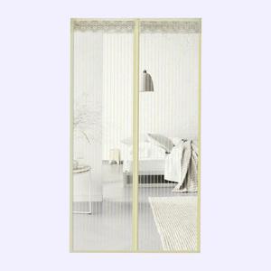 스트라이프 문모기장(베이지)(90x210cm) 현관모기장
