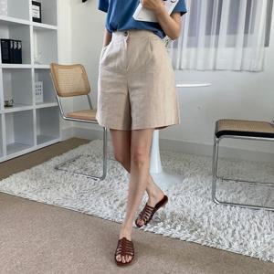 [아이우먼]빅사이즈 407 베이직린넨밴딩4부바지 DLTP615