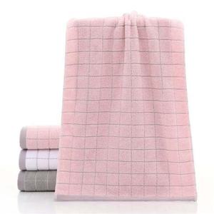 뽀송데이 격자무늬 순면타월(핑크) 세안수건