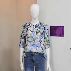 올리비아하슬러 DP01 플라워 쉬폰 블라우스 OHDMBL208