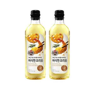 [CJ제일제당] 백설 바삭한 요리유 900ml x 2개 식용유
