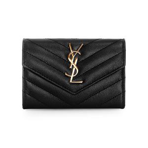 [생로랑 SAINT LAURENT] 414404 BOW01 1000 여성 카드지갑