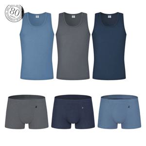 [BYC] 하이앤노블 80수 남성 런닝/드로즈팬티 세트 MNS2003+5002