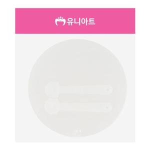 유니아트 2000 손잡이투명부채 원형 (1개)