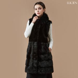 [루시앙]루시앙 카라 폭스 밍크 베스트 BLFXHJJK32 P_블랙