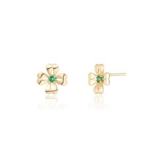 [GB] 행운 네잎클로버 탄생석 14k GOLD 귀걸이 LPFO1002G