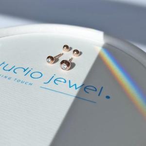 14k 동글 볼 큐빅 피어싱 4mm