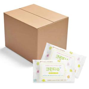 크린티슈 휴대용 비대물티슈 10매 100개 아쿠아티슈