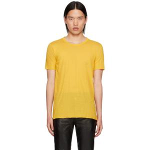 25 FW 릭오웬스 남성 옐로우 포터빌 베이직 티셔츠 242232M213117