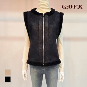 [GEO FUR] 리버시블 양모100 무스탕 베스트_G304FVT0100
