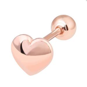 하트 14K 금침 로즈골드 통통하트 포인트 피어싱