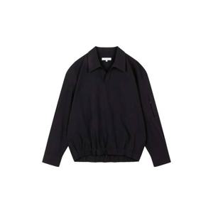 리버클래시 24SS 블랙,아이보리 2COL택1 오버핏 오픈카라 밴딩 탑 LKS41305