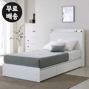 디베 수납형 침대프레임 학생 평상(슈퍼싱글/화이트)