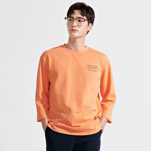 공용 레터링 그래픽 7부 티셔츠-BARU5118B0Q