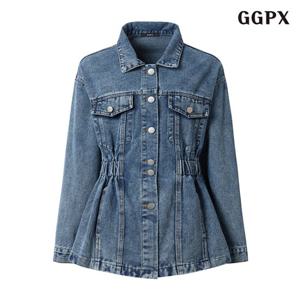 [GGPX]셔링 데님 자켓 (GPAJK002D)