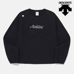[데상트] 여성 쿨링 우븐 맨투맨 SP122UWH31BLK0 긴팔티