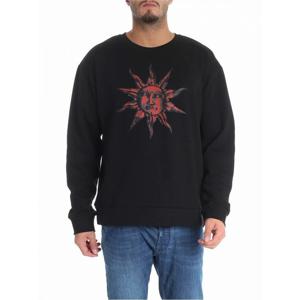 [FAUSTO PUGLISI] 라프리마 남성 스웨트셔츠 스웨터 블랙 스웻셔츠 위드 레드 썬 프린트 FPU7115P0306999 /8