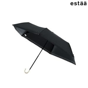 (PE-2E3P506BL) 페일 진주 미니 하트 컷 3단 우양산 블랙