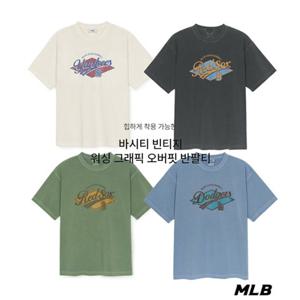 MLB(엠엘비)공용 바시티 빈티지 워싱 그래픽 메가오버핏 반팔티셔츠(3ATSV0753)