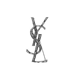 생로랑 실버 모노그램 브로치 1418085